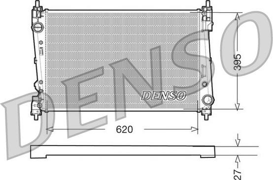 Denso DRM09112 - Радиатор, охлаждение двигателя autosila-amz.com