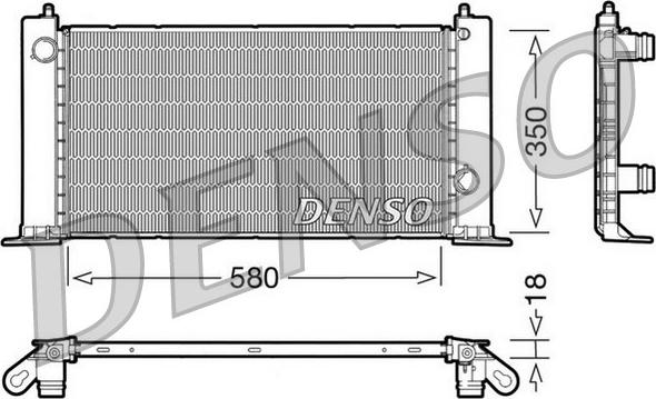 Denso DRM09121 - Радиатор, охлаждение двигателя autosila-amz.com