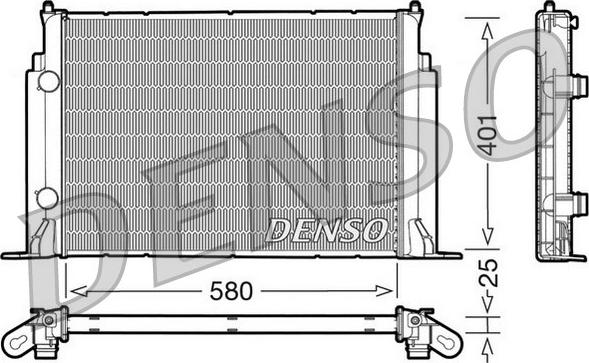 Denso DRM09122 - Радиатор, охлаждение двигателя autosila-amz.com