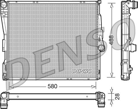 Denso DRM05090 - Радиатор, охлаждение двигателя autosila-amz.com