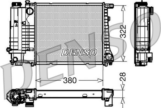 Denso DRM05044 - Радиатор, охлаждение двигателя autosila-amz.com