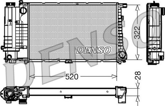 Denso DRM05045 - Радиатор, охлаждение двигателя autosila-amz.com