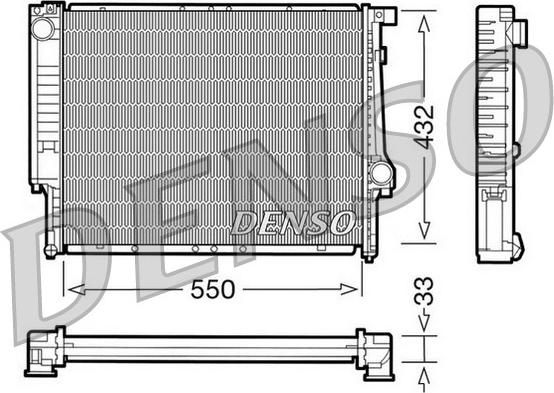 Denso DRM05041 - Радиатор, охлаждение двигателя autosila-amz.com