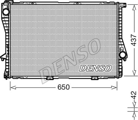 Denso DRM05048 - Радиатор, охлаждение двигателя autosila-amz.com