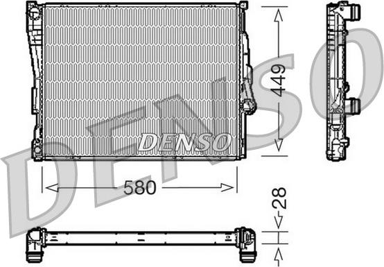 Denso DRM05069 - Радиатор, охлаждение двигателя autosila-amz.com