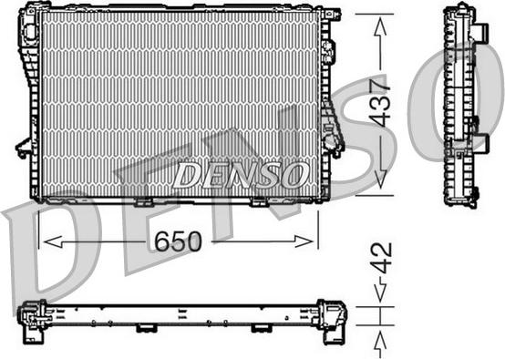 Denso DRM05068 - Радиатор, охлаждение двигателя autosila-amz.com