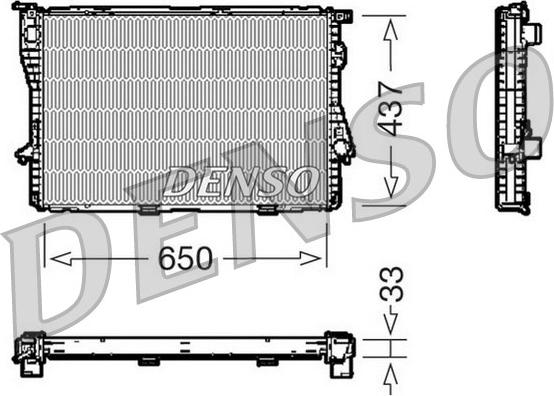 Denso DRM05067 - Радиатор, охлаждение двигателя autosila-amz.com