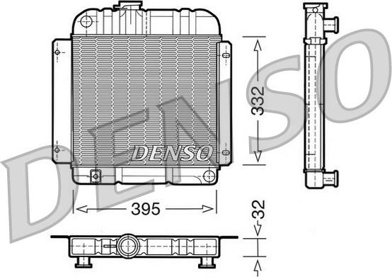 Denso DRM05001 - Радиатор, охлаждение двигателя autosila-amz.com