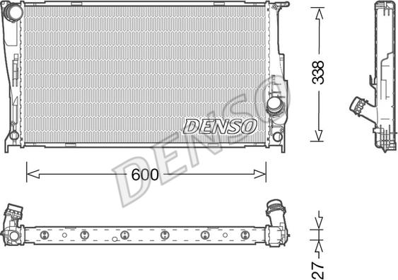 Denso DRM05003 - Радиатор, охлаждение двигателя autosila-amz.com