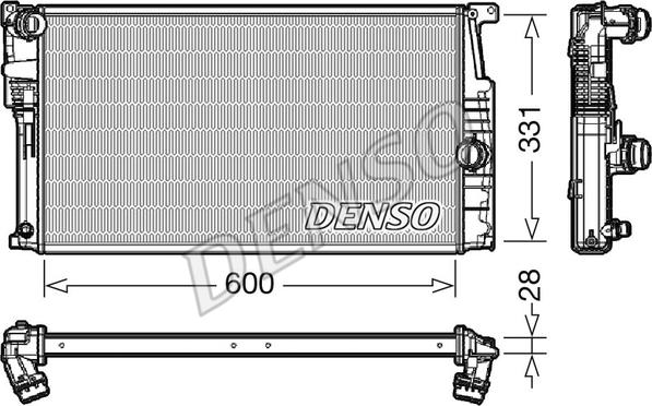 Denso DRM05014 - Радиатор, охлаждение двигателя autosila-amz.com