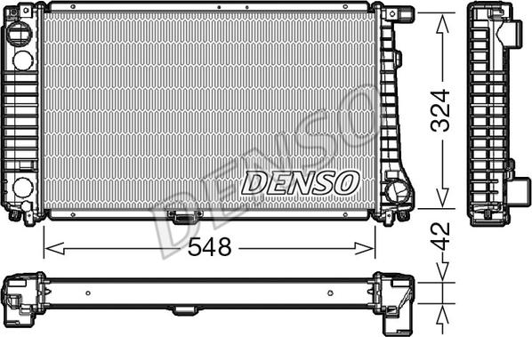 Denso DRM05016 - Радиатор, охлаждение двигателя autosila-amz.com
