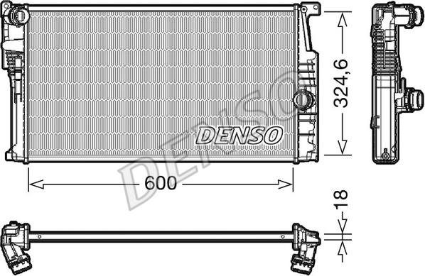 Denso DRM05017 - Радиатор, охлаждение двигателя autosila-amz.com