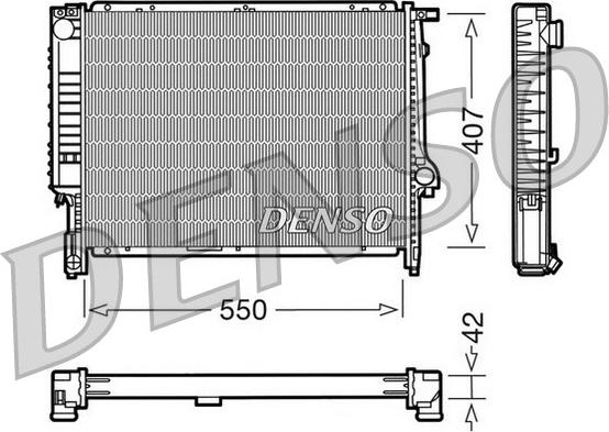 Denso DRM05039 - Радиатор, охлаждение двигателя autosila-amz.com