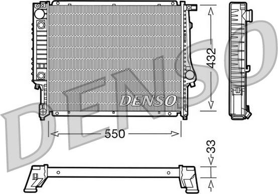 Denso DRM05020 - Радиатор, охлаждение двигателя autosila-amz.com
