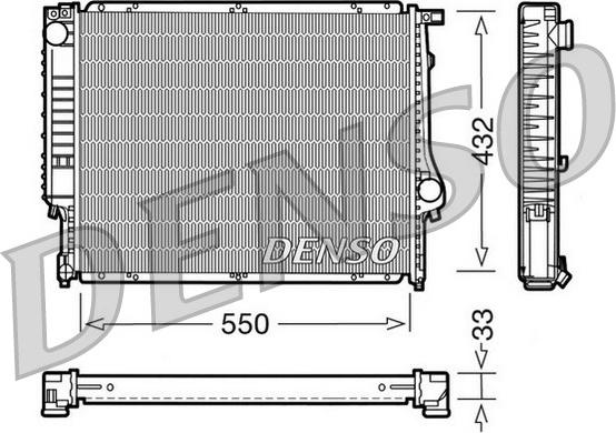 Denso DRM05023 - Радиатор, охлаждение двигателя autosila-amz.com