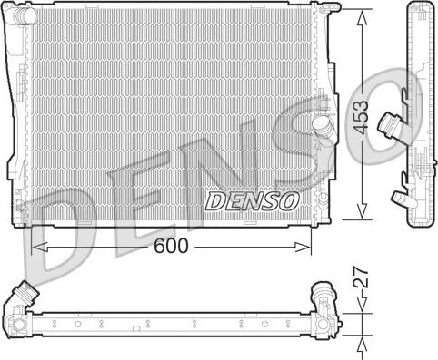 Denso DRM05073 - Радиатор, охлаждение двигателя autosila-amz.com