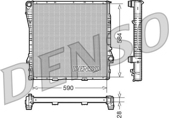 Denso DRM05115 - Радиатор, охлаждение двигателя autosila-amz.com