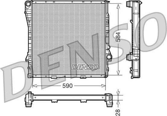 Denso DRM05116 - Радиатор охлаждения двигателя autosila-amz.com