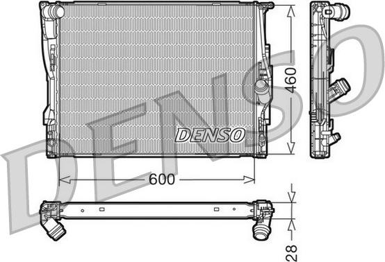 Denso DRM05110 - Радиатор, охлаждение двигателя autosila-amz.com