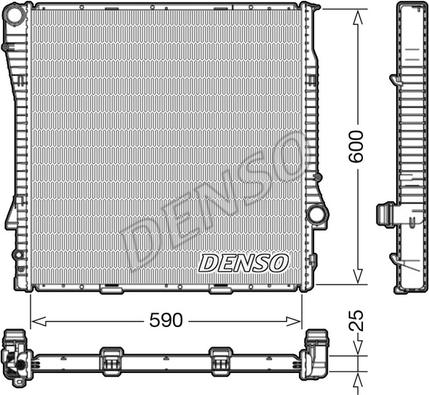 Denso DRM05113 - Радиатор, охлаждение двигателя autosila-amz.com