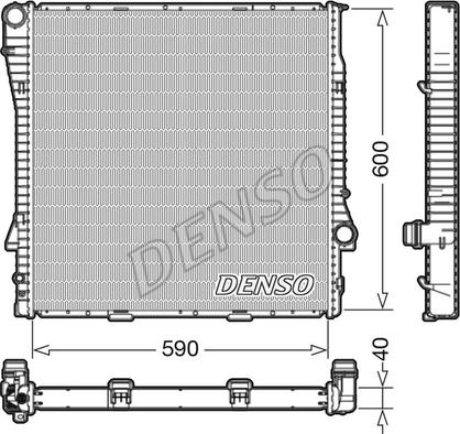 Denso DRM05112 - Радиатор, охлаждение двигателя autosila-amz.com