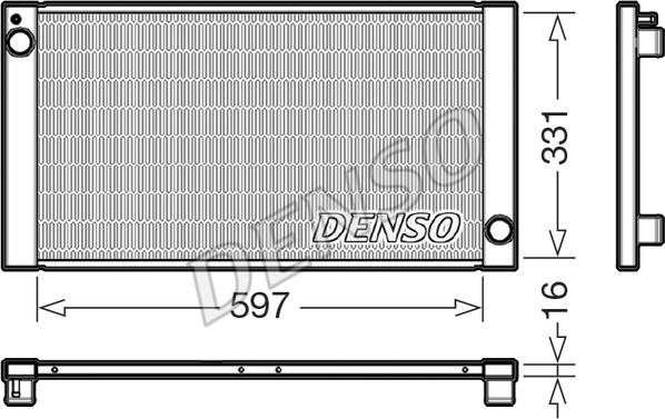 Denso DRM05121 - Радиатор, охлаждение двигателя autosila-amz.com