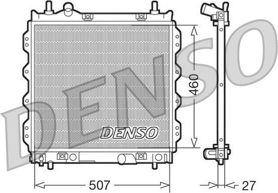 Denso DRM06005 - Радиатор, охлаждение двигателя autosila-amz.com