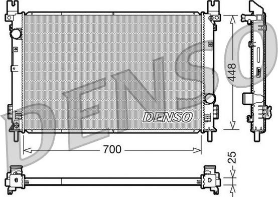 Denso DRM06001 - Радиатор, охлаждение двигателя autosila-amz.com