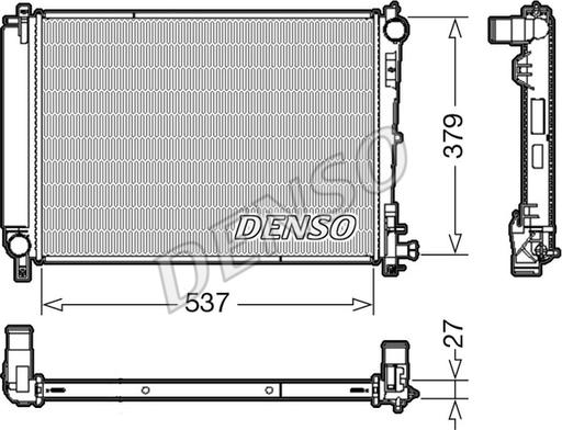 Denso DRM06003 - Радиатор, охлаждение двигателя autosila-amz.com