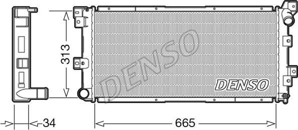 Denso DRM06002 - Радиатор, охлаждение двигателя autosila-amz.com