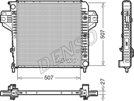 Denso DRM06033 - Радиатор, охлаждение двигателя autosila-amz.com