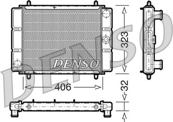 Denso DRM03001 - Радиатор, охлаждение двигателя autosila-amz.com