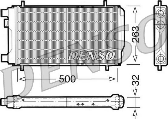 Denso DRM03010 - Радиатор, охлаждение двигателя autosila-amz.com