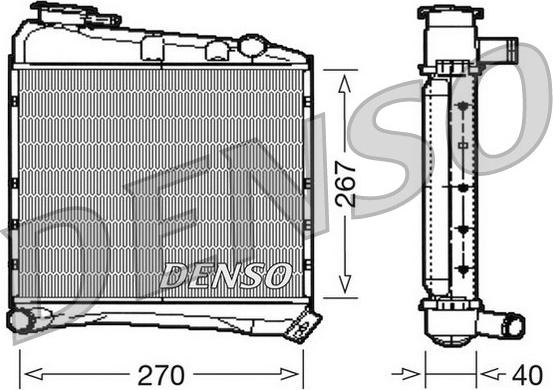 Denso DRM03020 - Радиатор, охлаждение двигателя autosila-amz.com