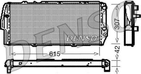 Denso DRM02040 - Радиатор, охлаждение двигателя autosila-amz.com