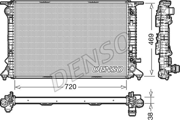 Denso DRM02041 - Радиатор, охлаждение двигателя autosila-amz.com