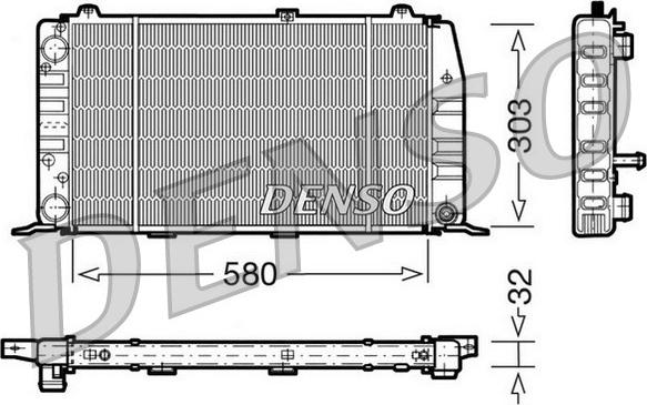 Denso DRM02010 - Радиатор, охлаждение двигателя autosila-amz.com