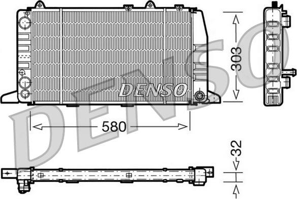 Denso DRM02011 - Радиатор, охлаждение двигателя autosila-amz.com