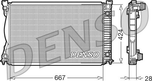 Denso DRM02039 - Радиатор, охлаждение двигателя autosila-amz.com