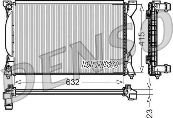 Denso DRM02035 - Радиатор, охлаждение двигателя autosila-amz.com