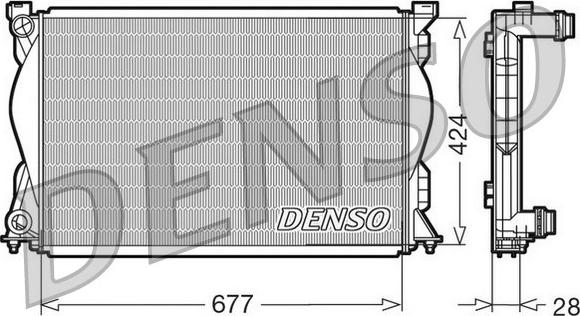 Denso DRM02036 - Радиатор, охлаждение двигателя autosila-amz.com