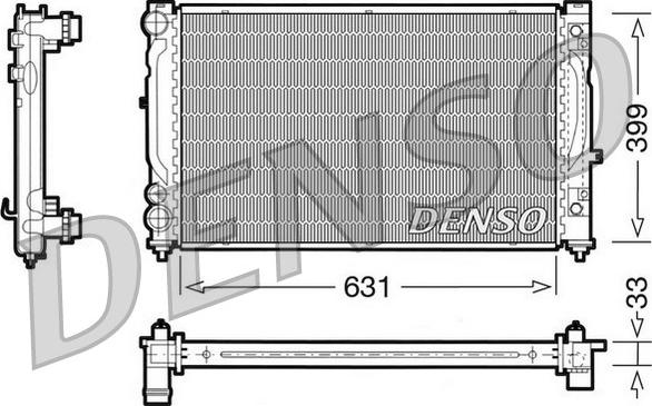 Denso DRM02030 - Радиатор, охлаждение двигателя autosila-amz.com