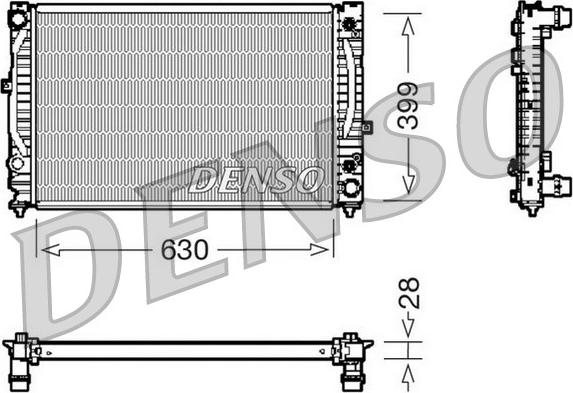 Denso DRM02031 - Радиатор, охлаждение двигателя autosila-amz.com
