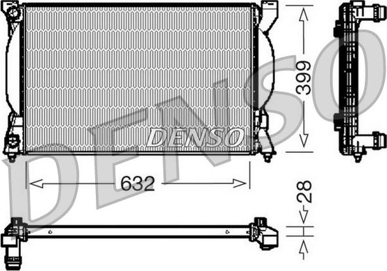 Denso DRM02033 - Радиатор, охлаждение двигателя autosila-amz.com