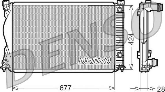 Denso DRM02037 - Радиатор, охлаждение двигателя autosila-amz.com