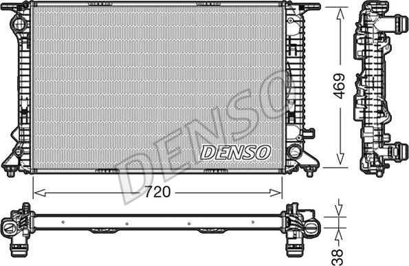 Denso DRM02024 - Радиатор, охлаждение двигателя autosila-amz.com