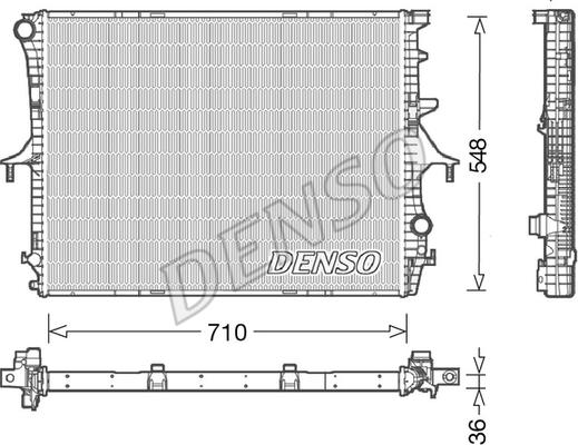 Denso DRM02026 - Радиатор, охлаждение двигателя autosila-amz.com