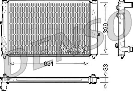 Denso DRM02020 - Радиатор, охлаждение двигателя autosila-amz.com