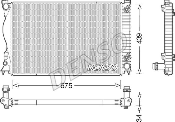 Denso DRM02028 - Радиатор, охлаждение двигателя autosila-amz.com