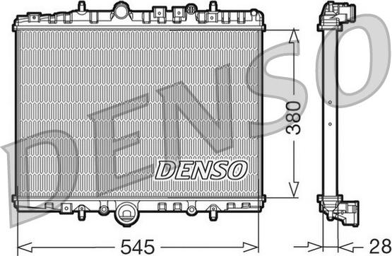 Denso DRM07056 - Радиатор, охлаждение двигателя autosila-amz.com
